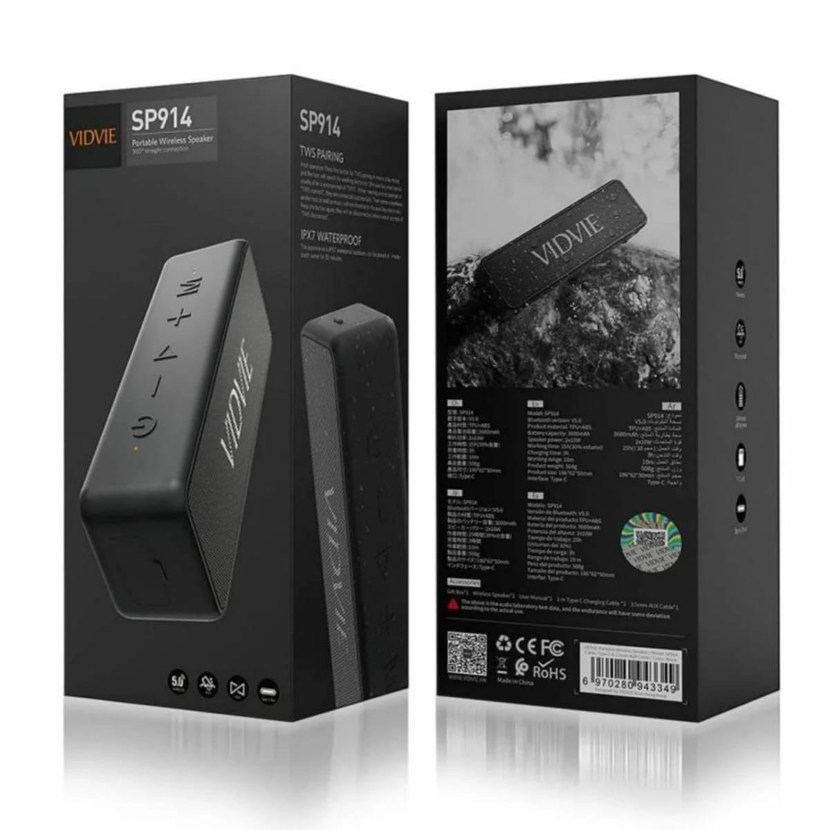 PARLANTE VIDVE BLUETOOTH SP194 PORTÁTIL