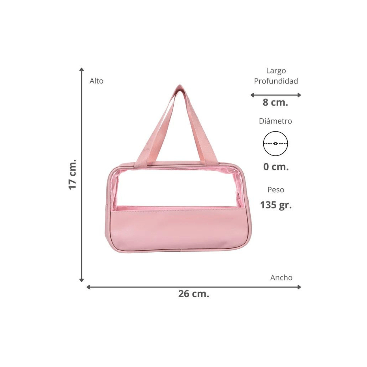 Bolso Cosmetiquero Rosa