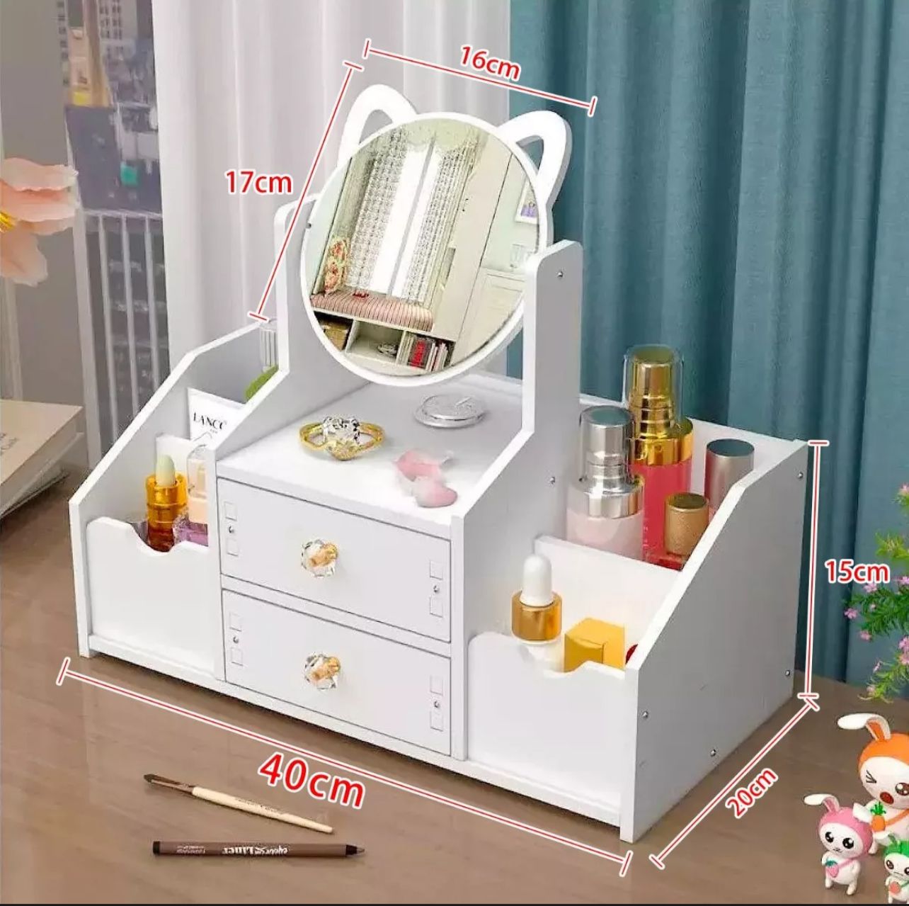 Organizador Cajón Maquillaje Con Espejo