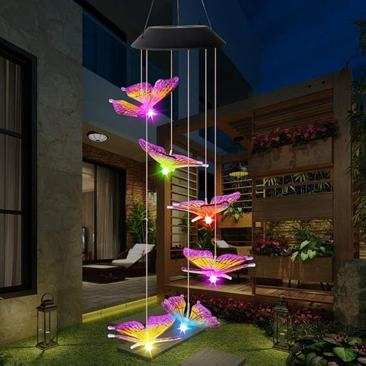 Lámpara Colgante Solar Mariposa