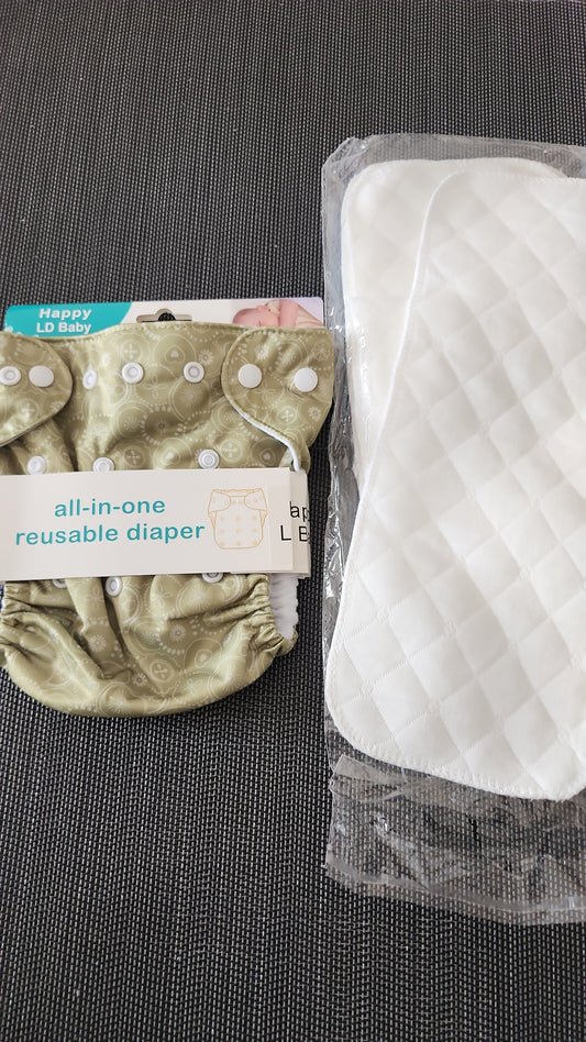 Pack pañal ecológico + 10und absorbentes
